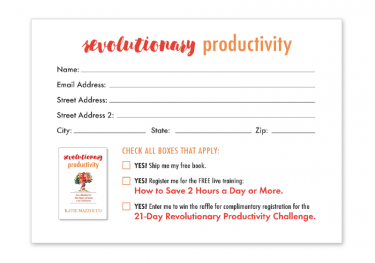Full Spectrum Productivity - Revolutionary Productivity Challenge - Postcard