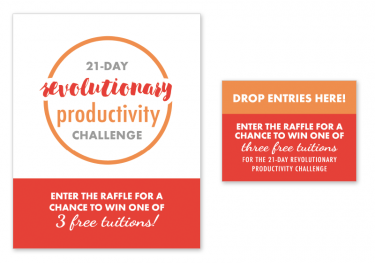 Full Spectrum Productivity - Revolutionary Productivity Challenge - Tabletop Signs