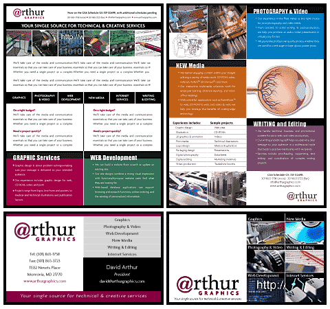 Arthur Graphics - Brochure & Business Cards