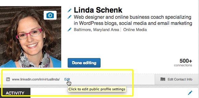 Customize Your Public Profile URL On LinkedIn Virtuallinda Creative