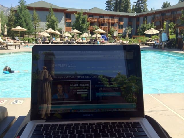 Working hard in Lake Tahoe! A change of environment gave me a fresh perspective!