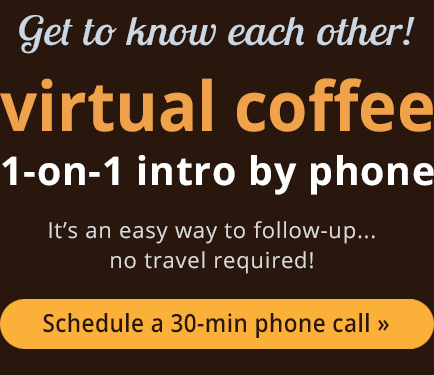 Schedule a virtual coffee