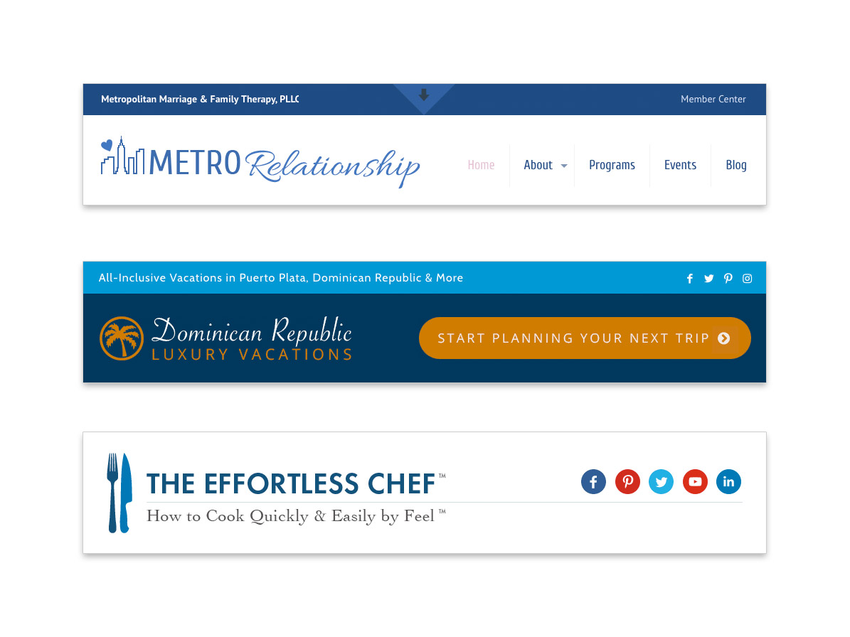 Logos & Websites Headers