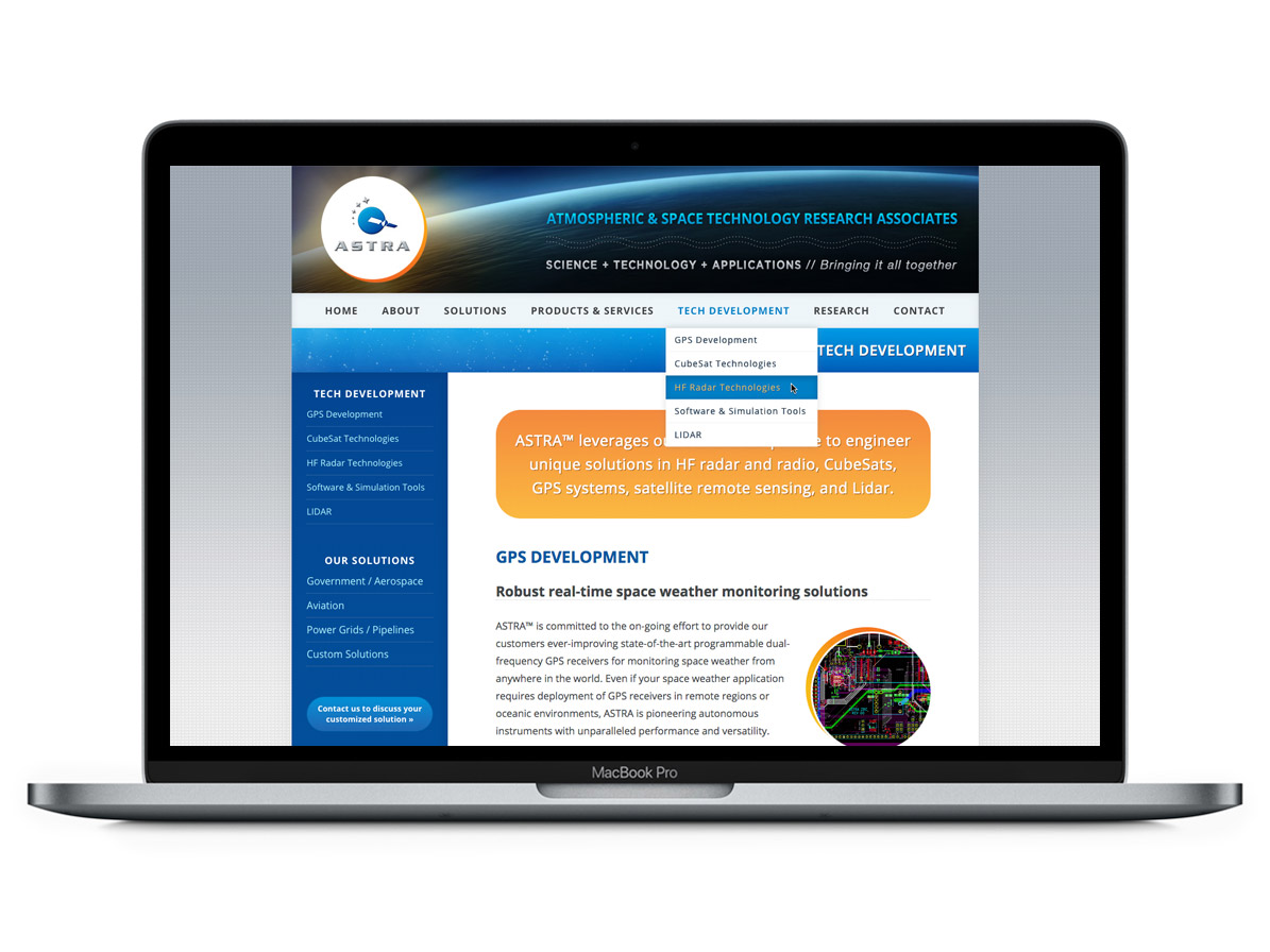 WordPress Website Subpage