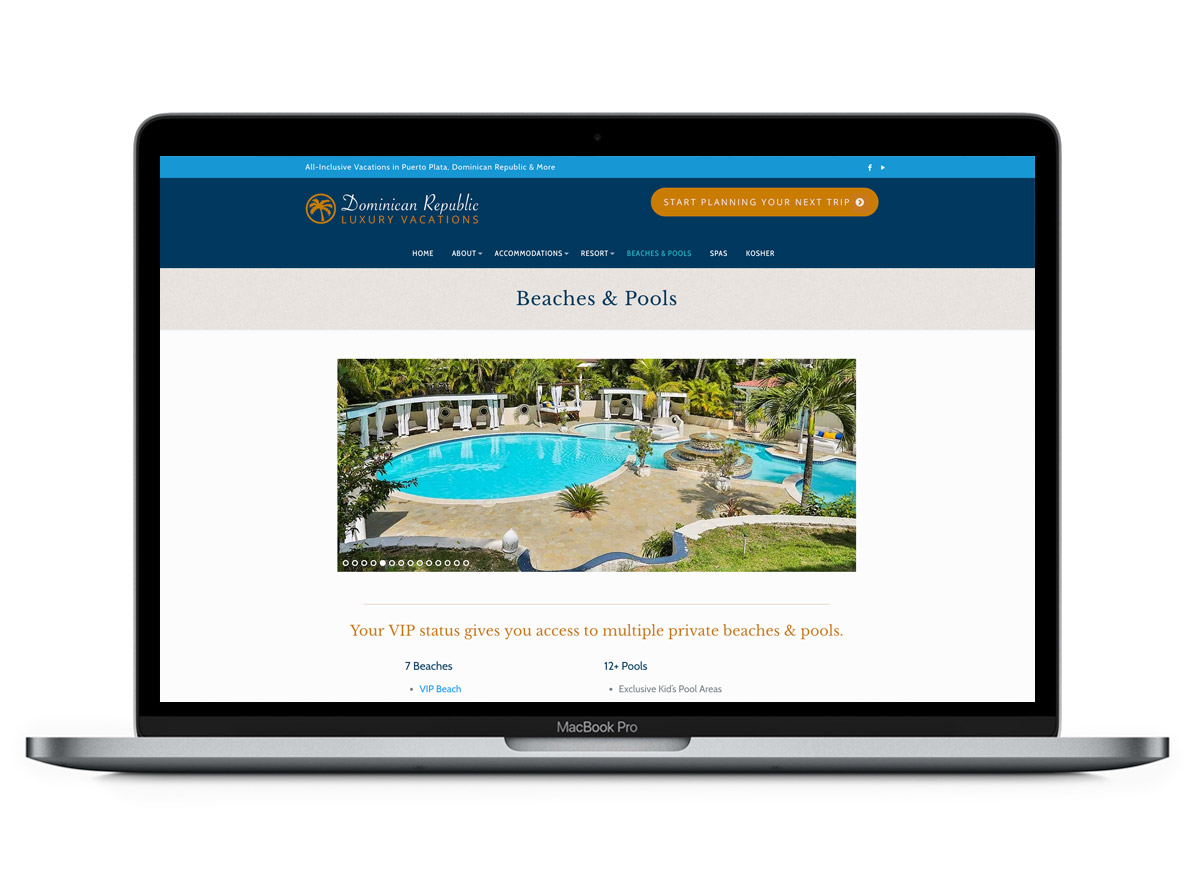 WordPress Website Subpage