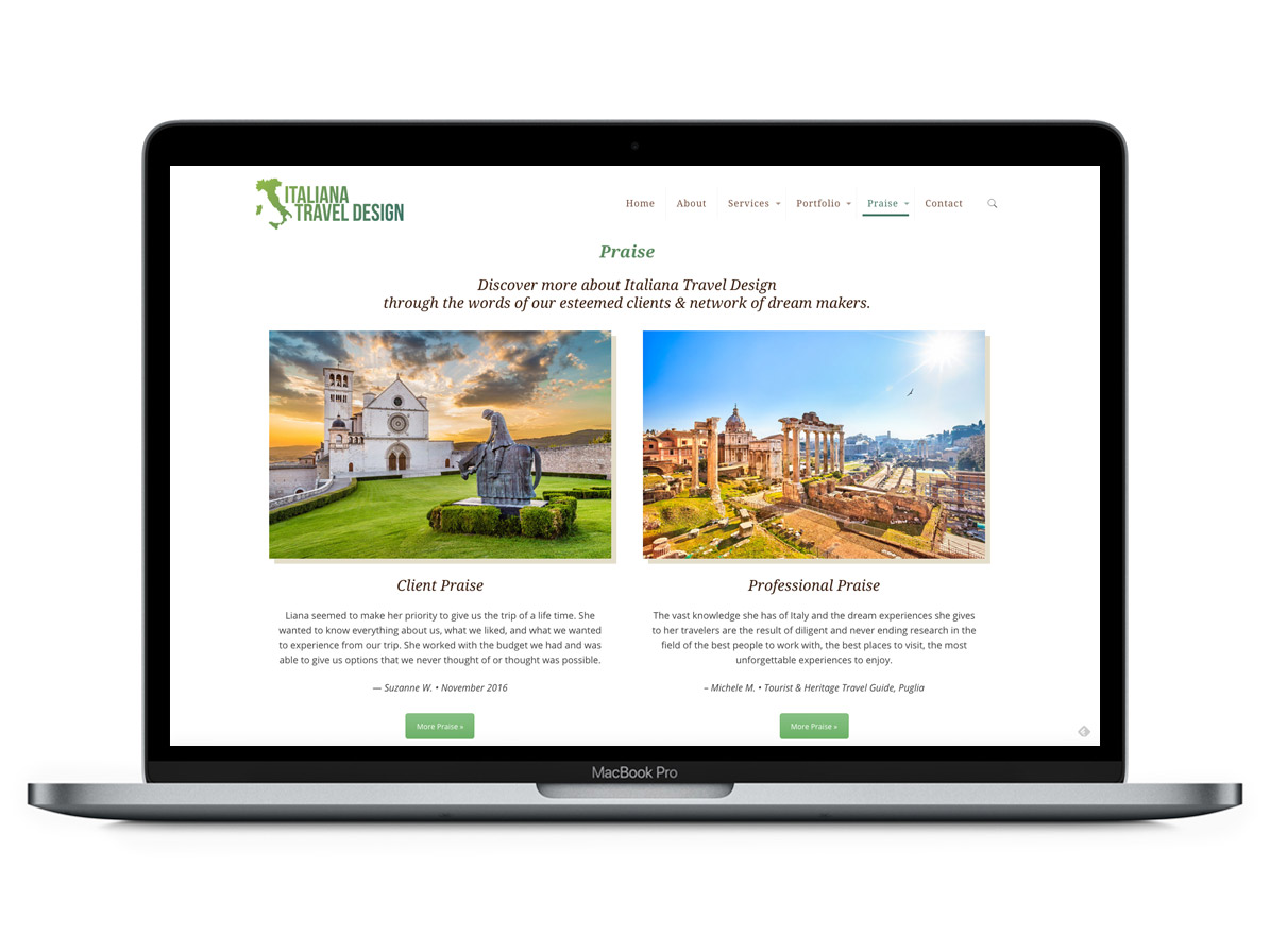 WordPress Website Subpage