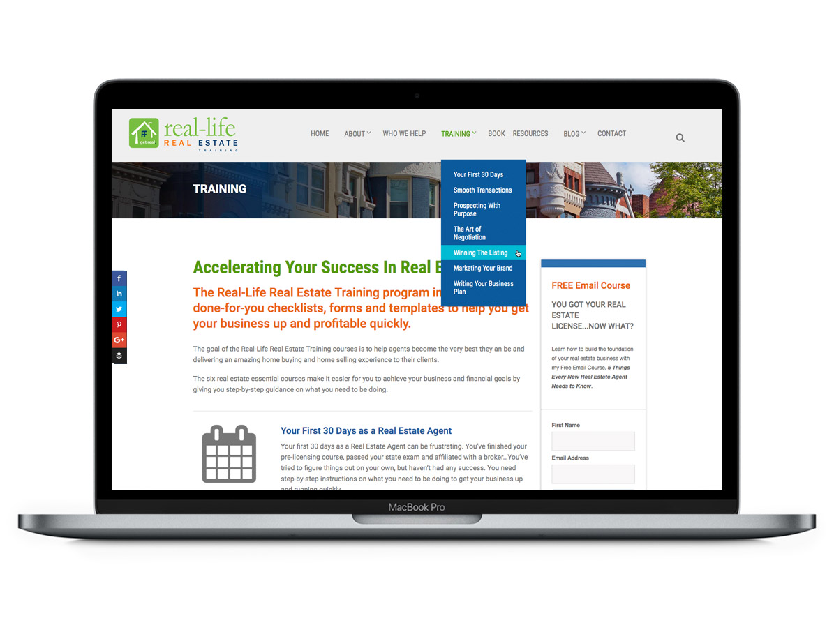 WordPress Website Subpage