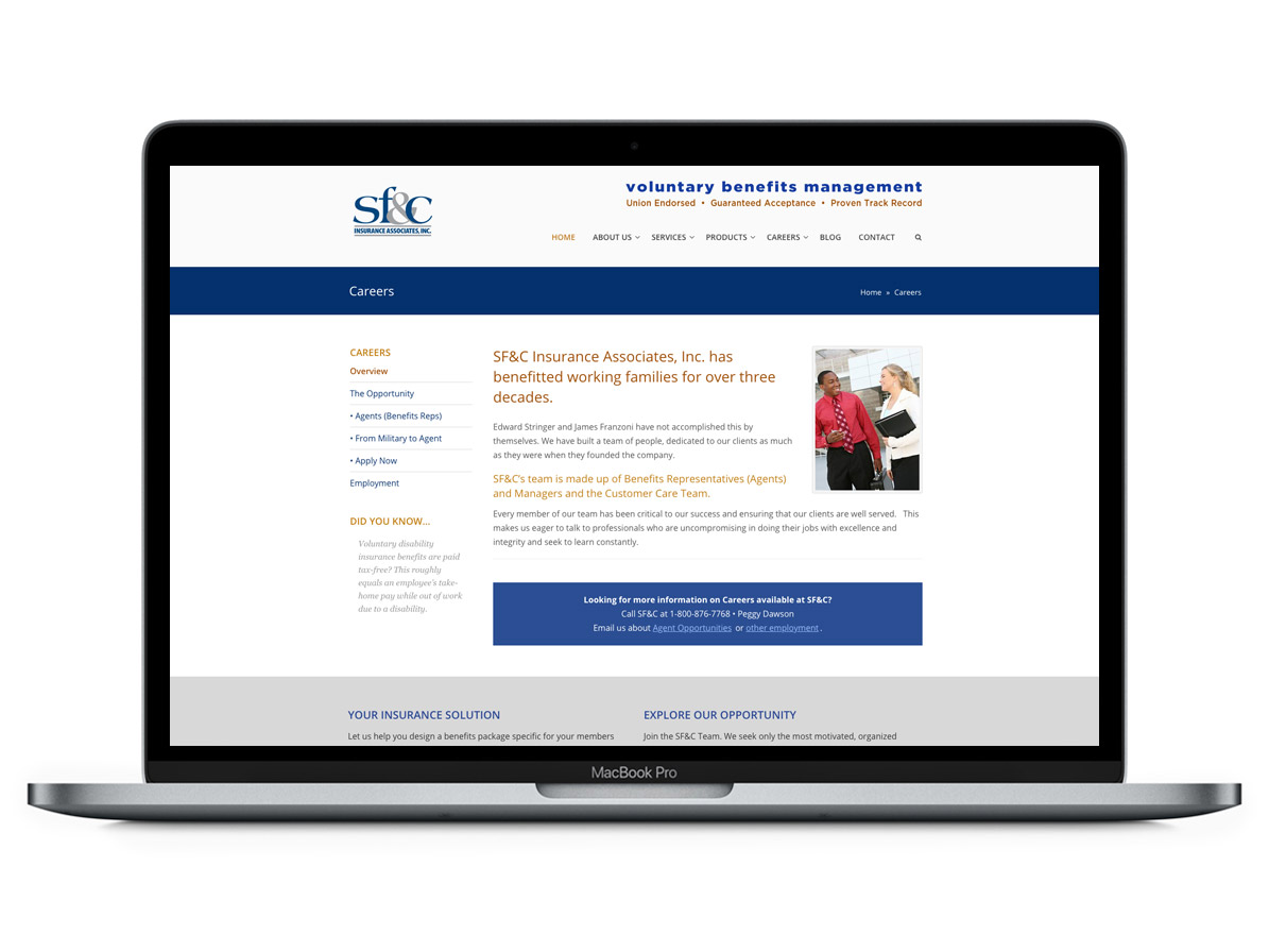 WordPress Website Subpage