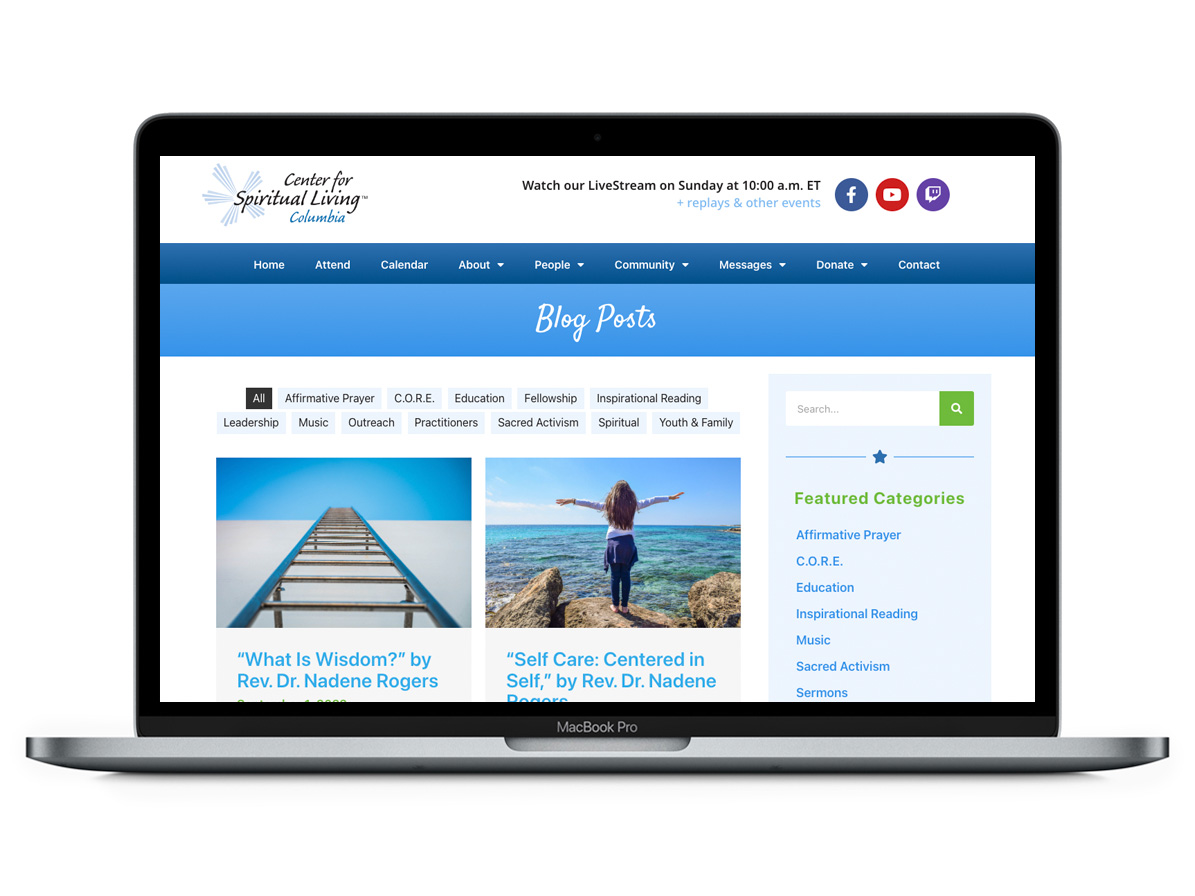 WordPress Website Homepage